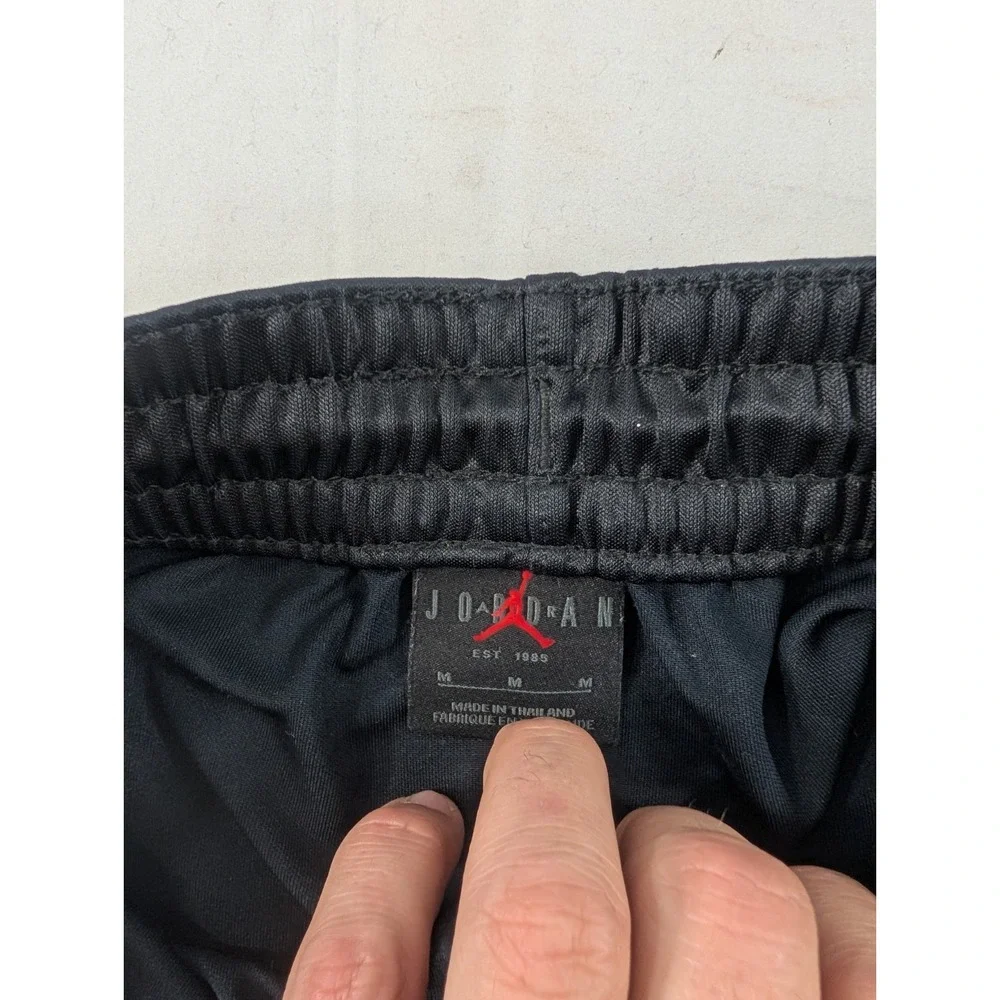 Air Jordan Dazzle Shorts Men's Medium Black Silky Shiny Basketball 6.5